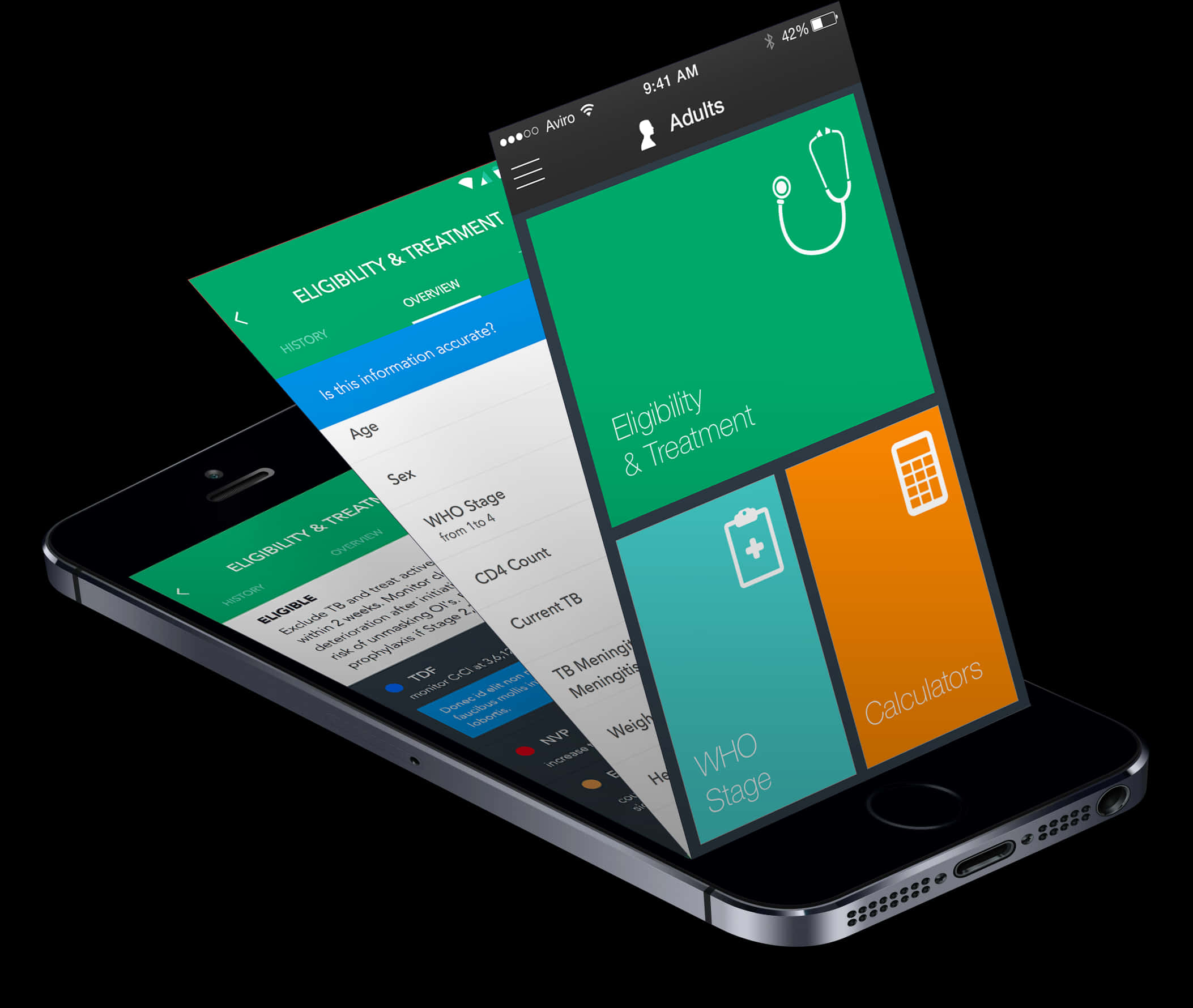 Medical App Interfaceon Smartphones PNG image