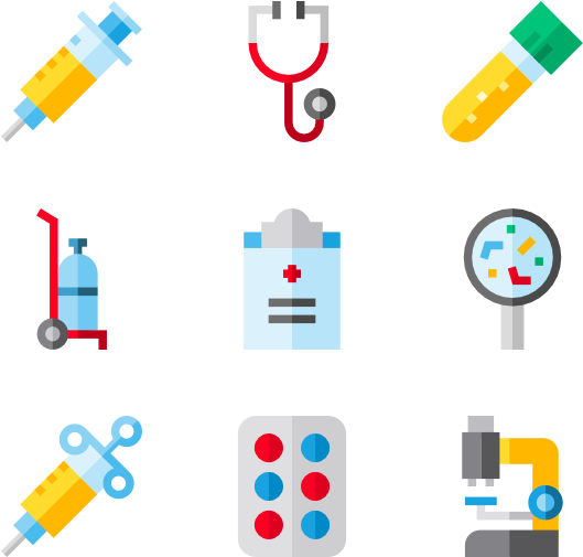 Medical Equipment Icons Set PNG image