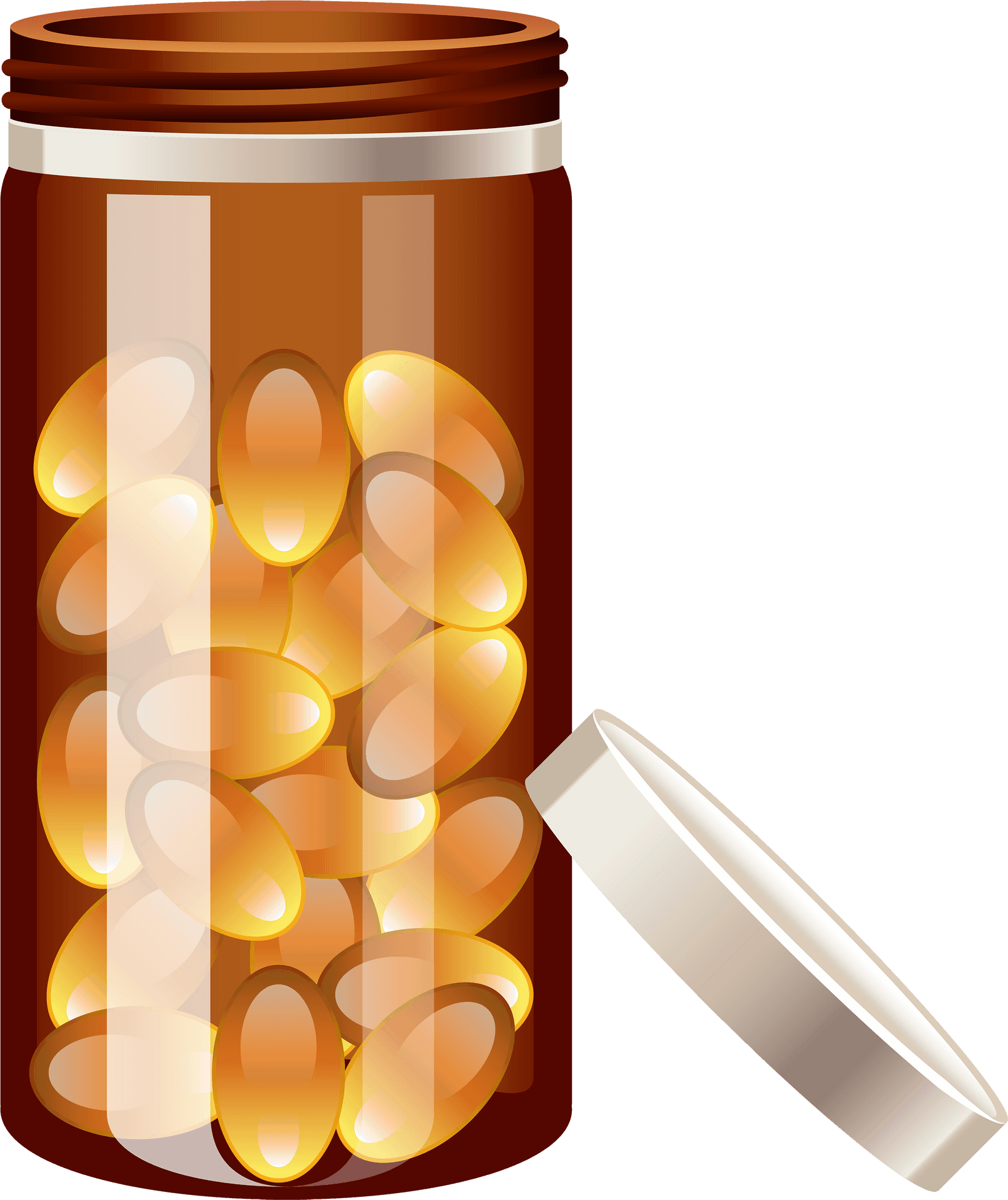 Medication Pills Bottle Vector PNG image