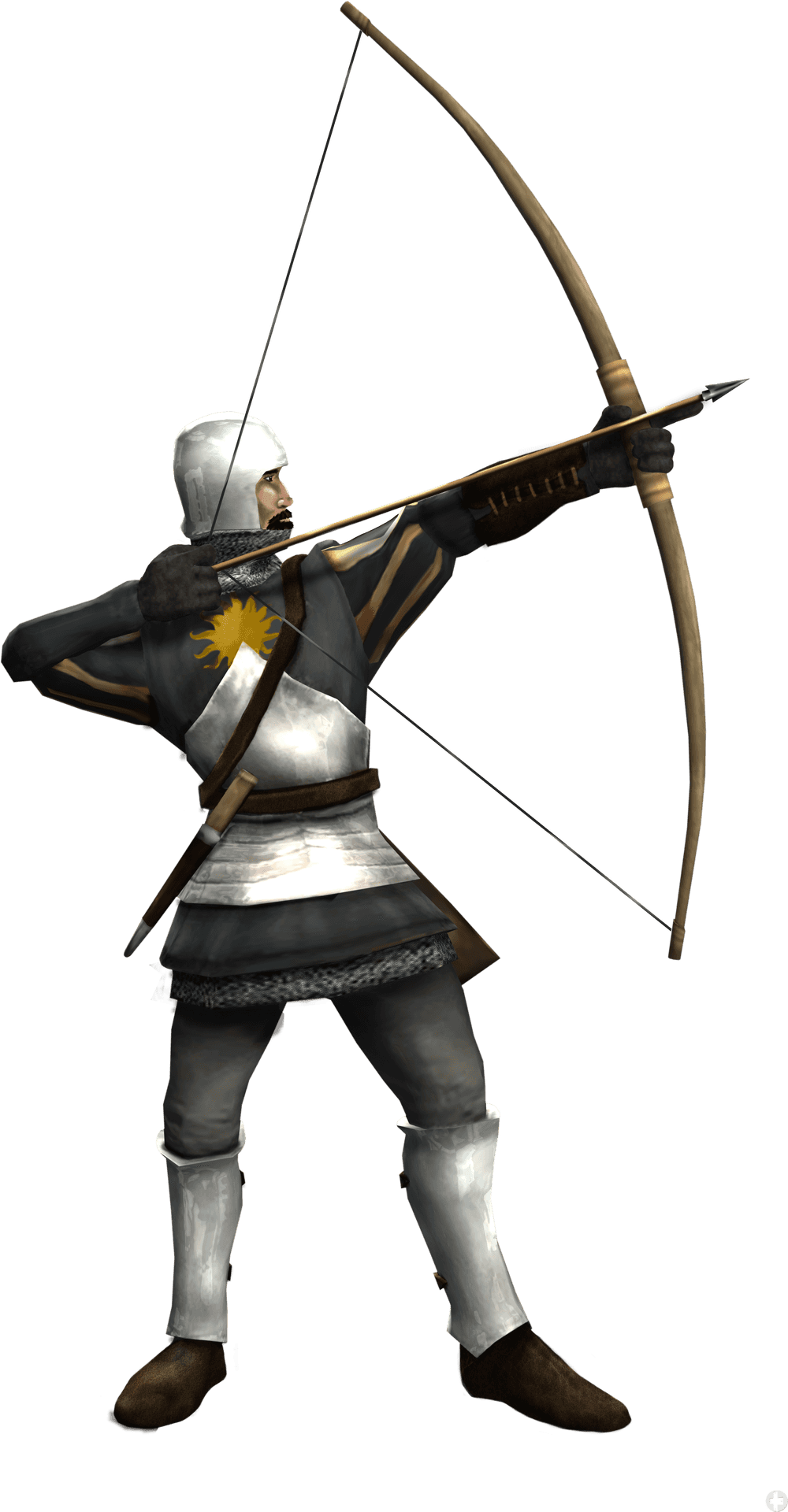 Medieval Archer Readyto Shoot PNG image