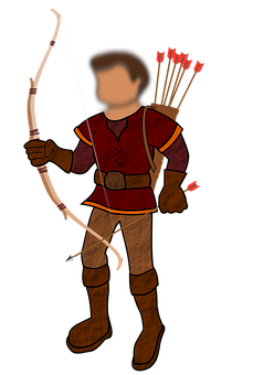 Medieval Archer Readyto Shoot PNG image