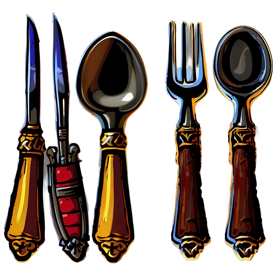 Medieval Banquet Utensils Png 06212024 PNG image