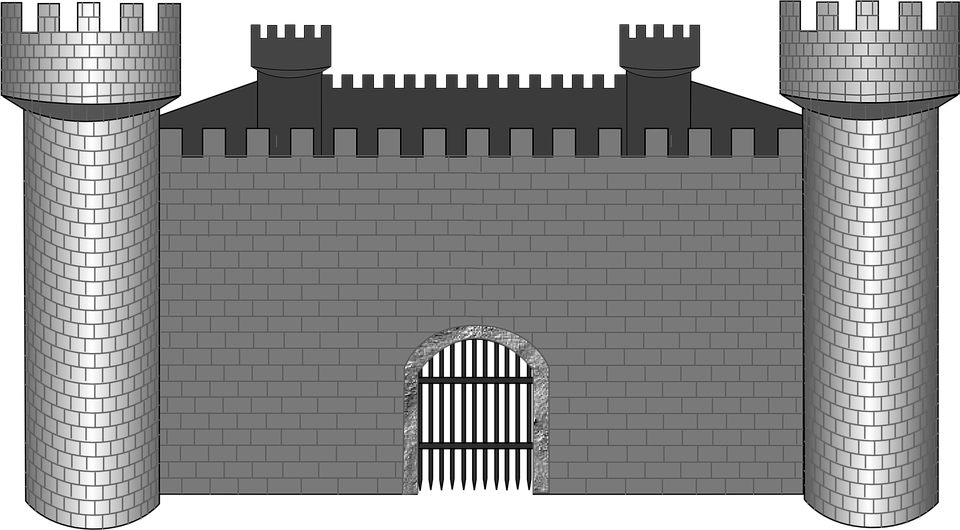 Medieval Castle Facade3 D Model PNG image