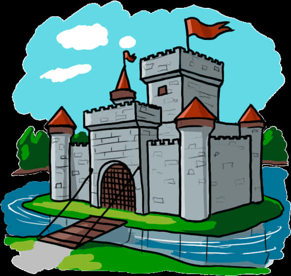 Medieval Castle Illustration PNG image