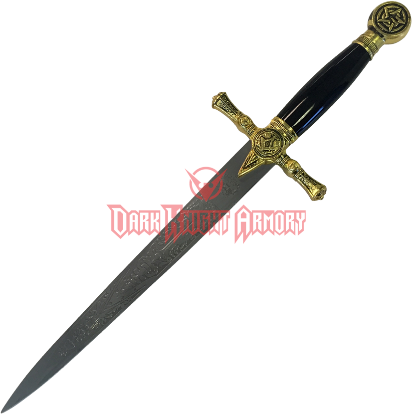 Medieval Decorative Dagger PNG image