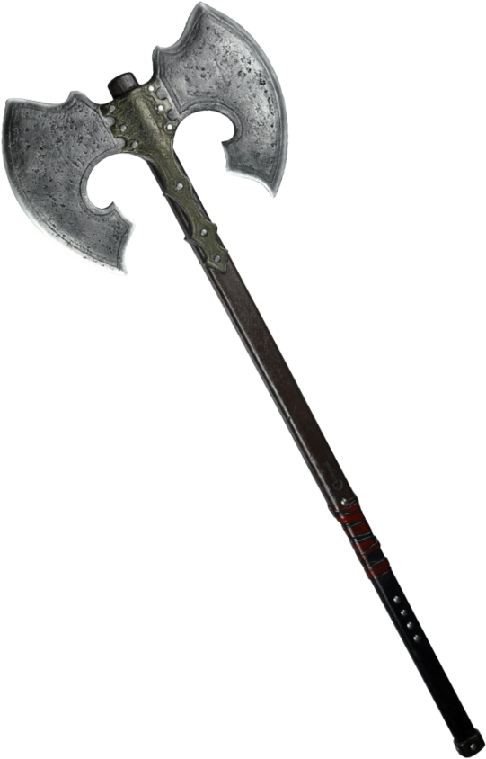 Medieval Double Bladed Axe.png PNG image