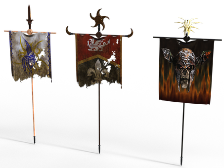 Medieval Fantasy Banners Collection PNG image