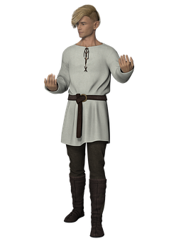 Medieval Fantasy Character Render PNG image