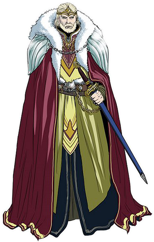 Medieval King Anime Character PNG image