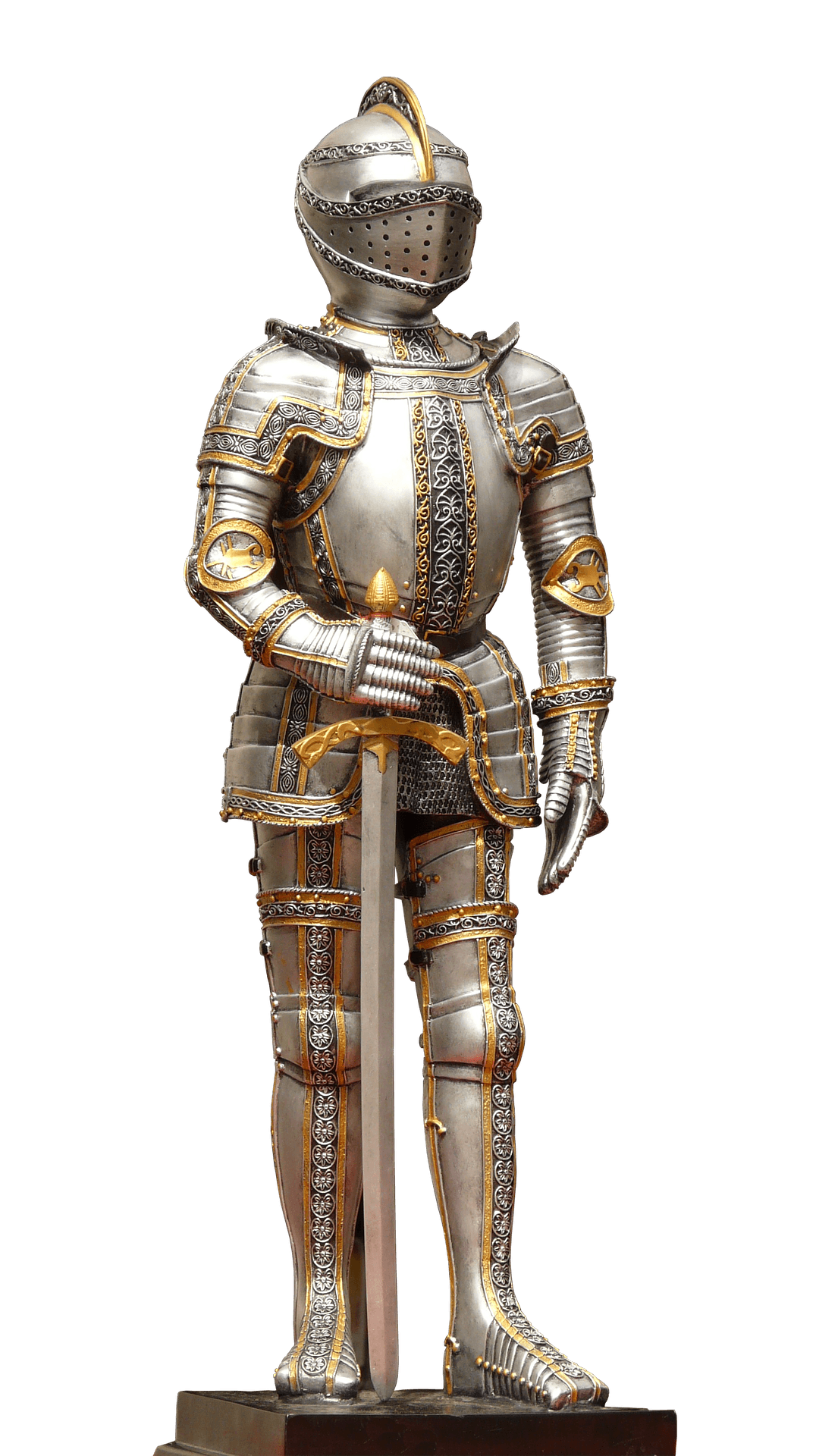 Medieval Knight Armor Standing PNG image