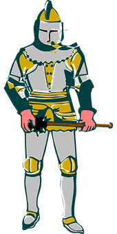 Medieval Knight Cartoon Character PNG image