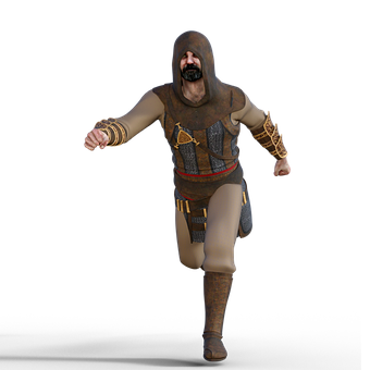 Medieval Knight Running PNG image