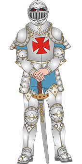 Medieval Knightin Armor PNG image