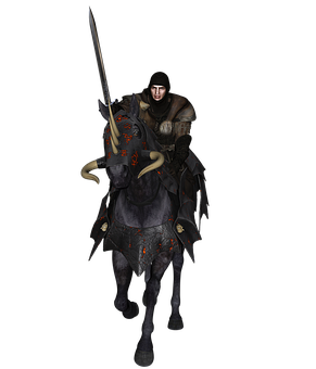 Medieval Knighton Horseback PNG image