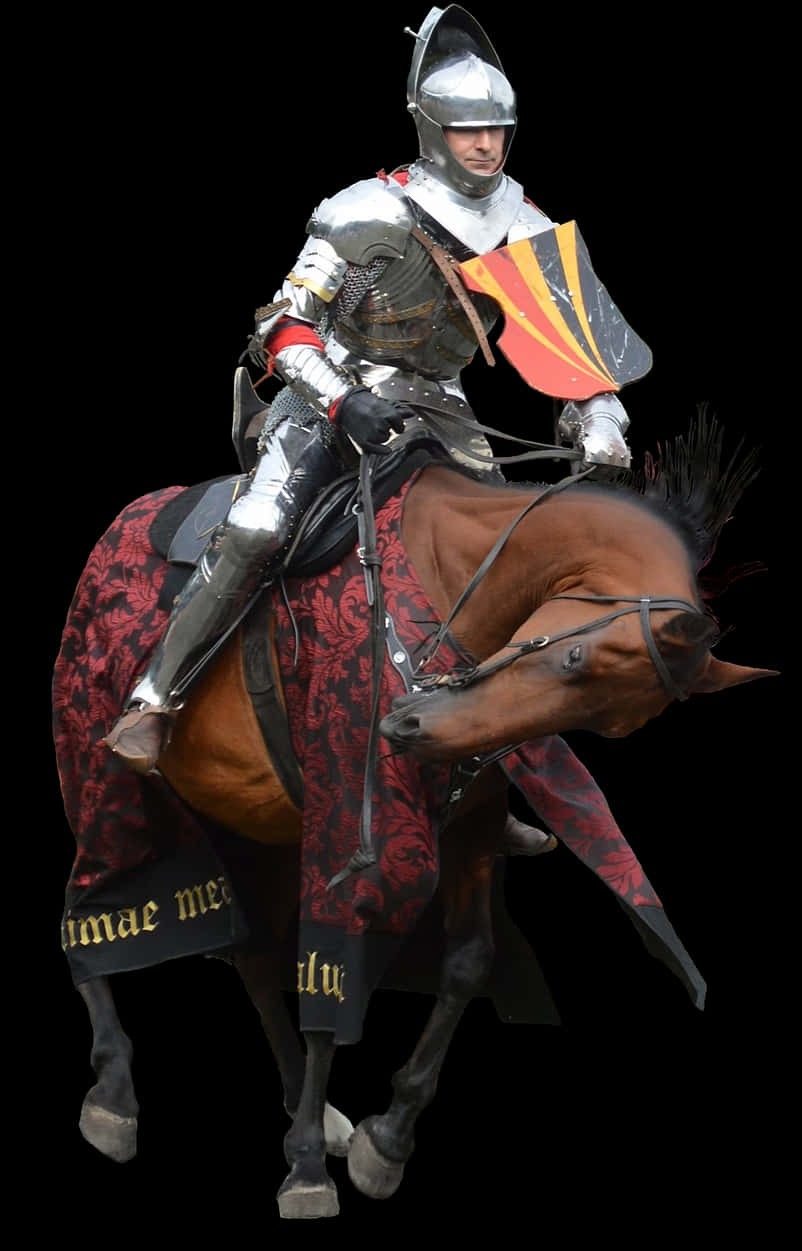 Medieval Knighton Horseback PNG image