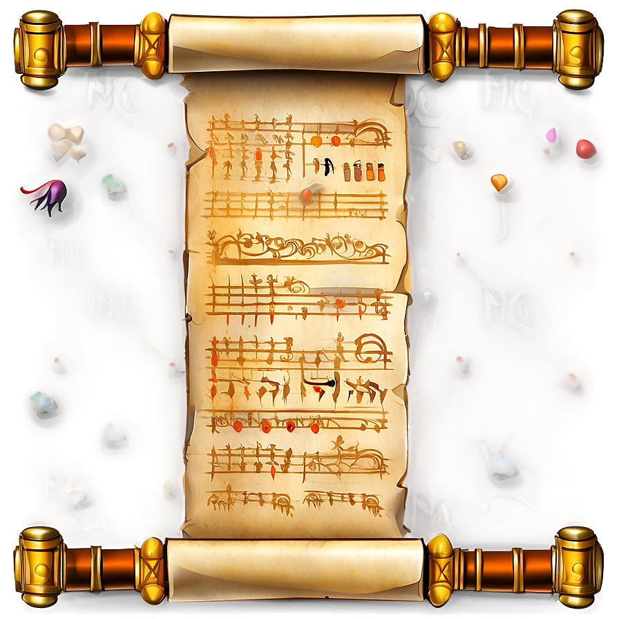 Medieval Manuscript Scroll Png 06262024 PNG image