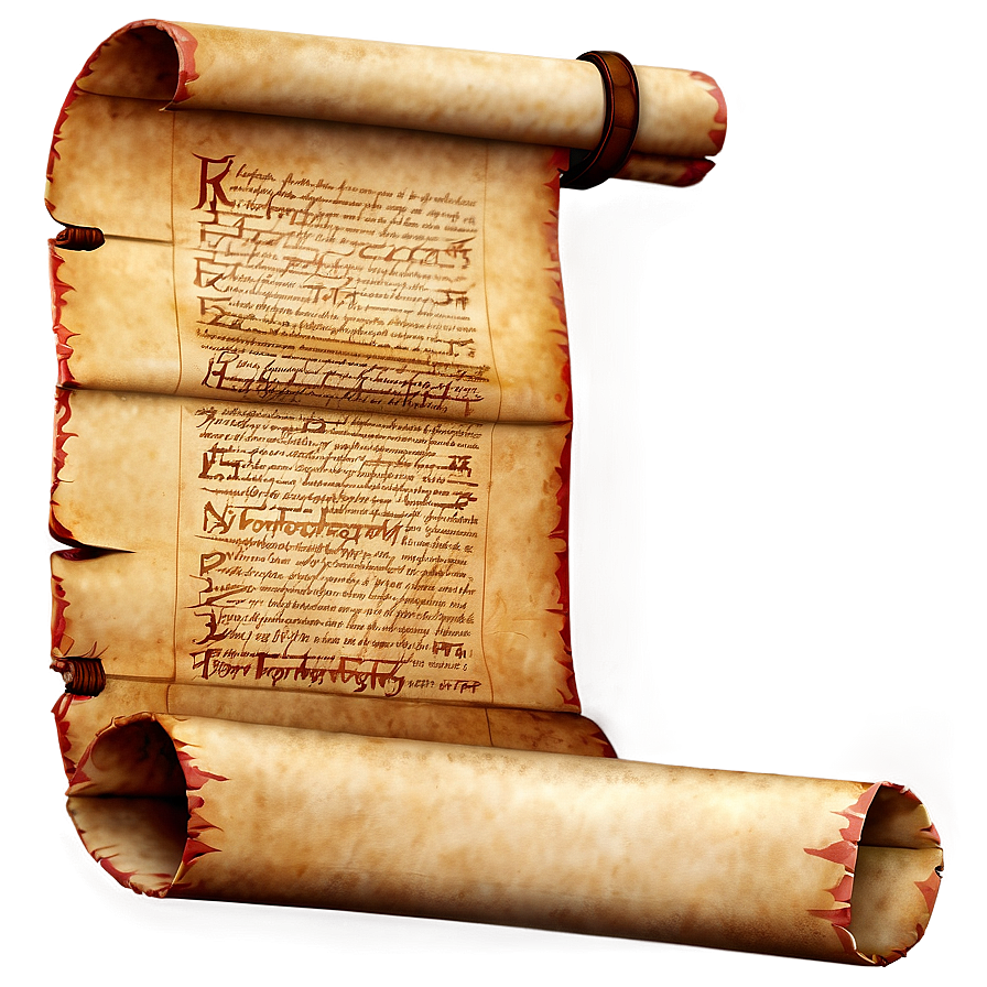 Medieval Manuscript Scroll Png 06262024 PNG image