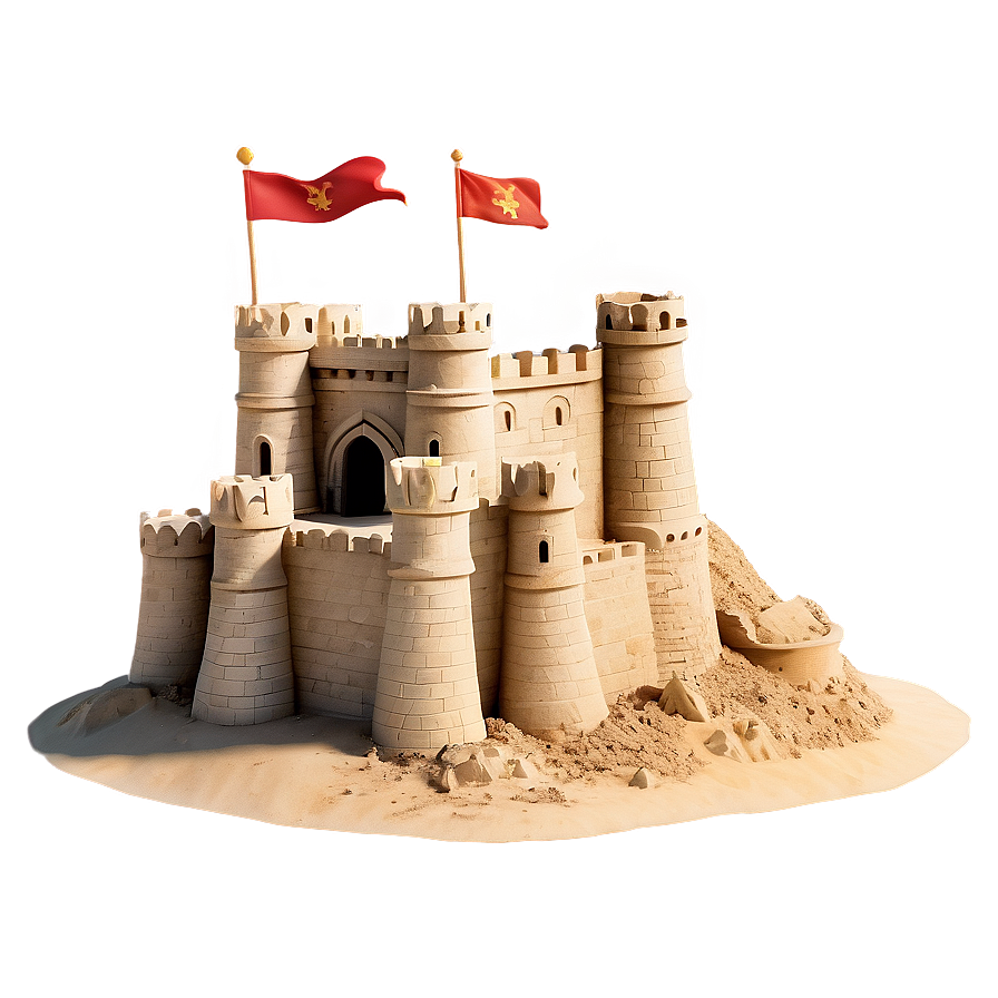 Medieval Sandcastle Png 06212024 PNG image