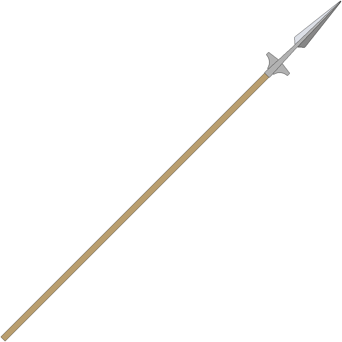 Medieval Spear Illustration PNG image