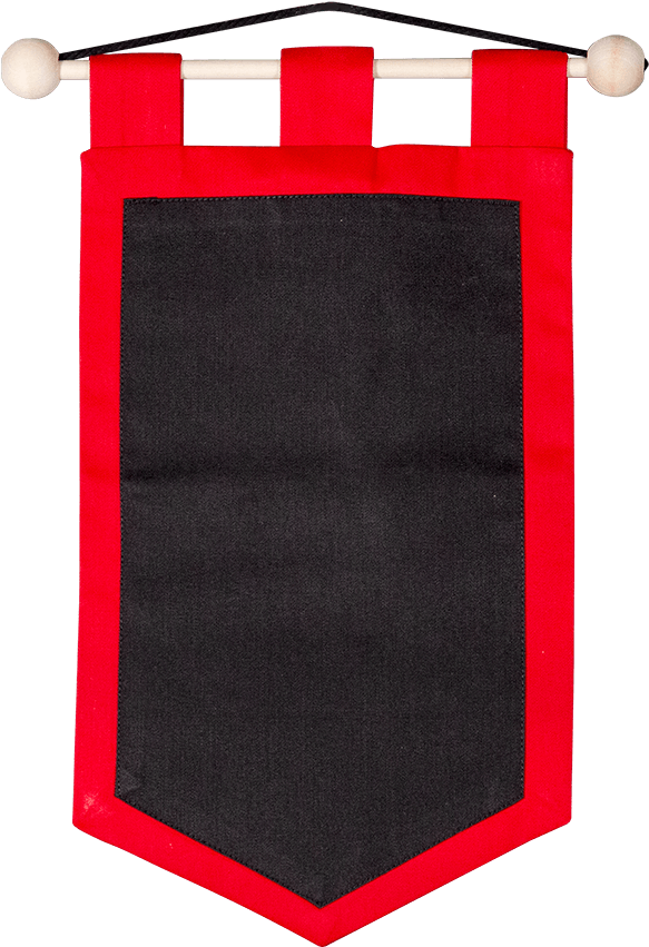 Medieval Style Redand Black Banner PNG image