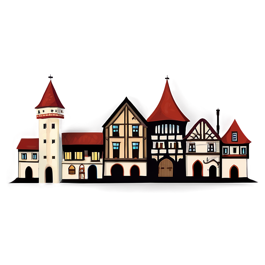 Medieval Town Illustration Png 72 PNG image