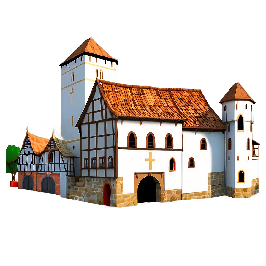 Medieval Town Illustration Png Yha90 PNG image