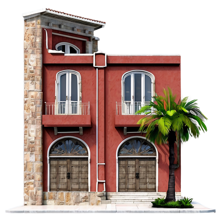 Mediterranean Mansion Facade Png 3 PNG image