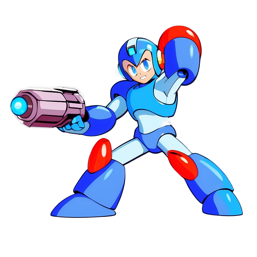 Mega Man Fighting Robot Masters Png Dce PNG image