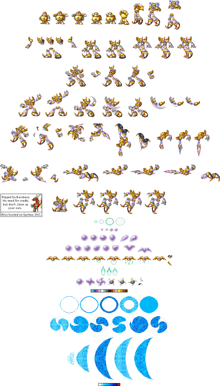 Mega Man Sprite Sheet Compilation PNG image