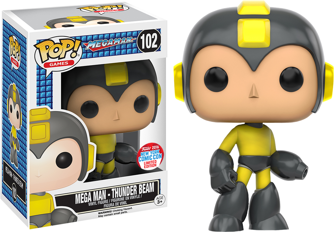 Mega Man Thunder Beam Funko Pop PNG image