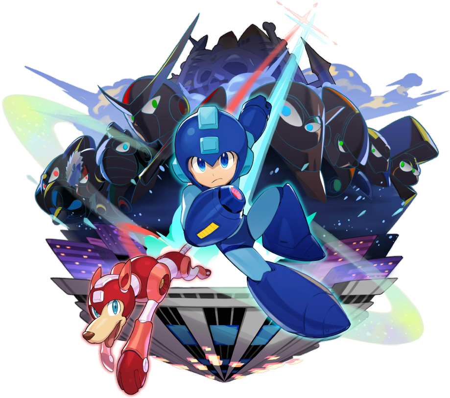 Mega Manand Rush Action Pose PNG image