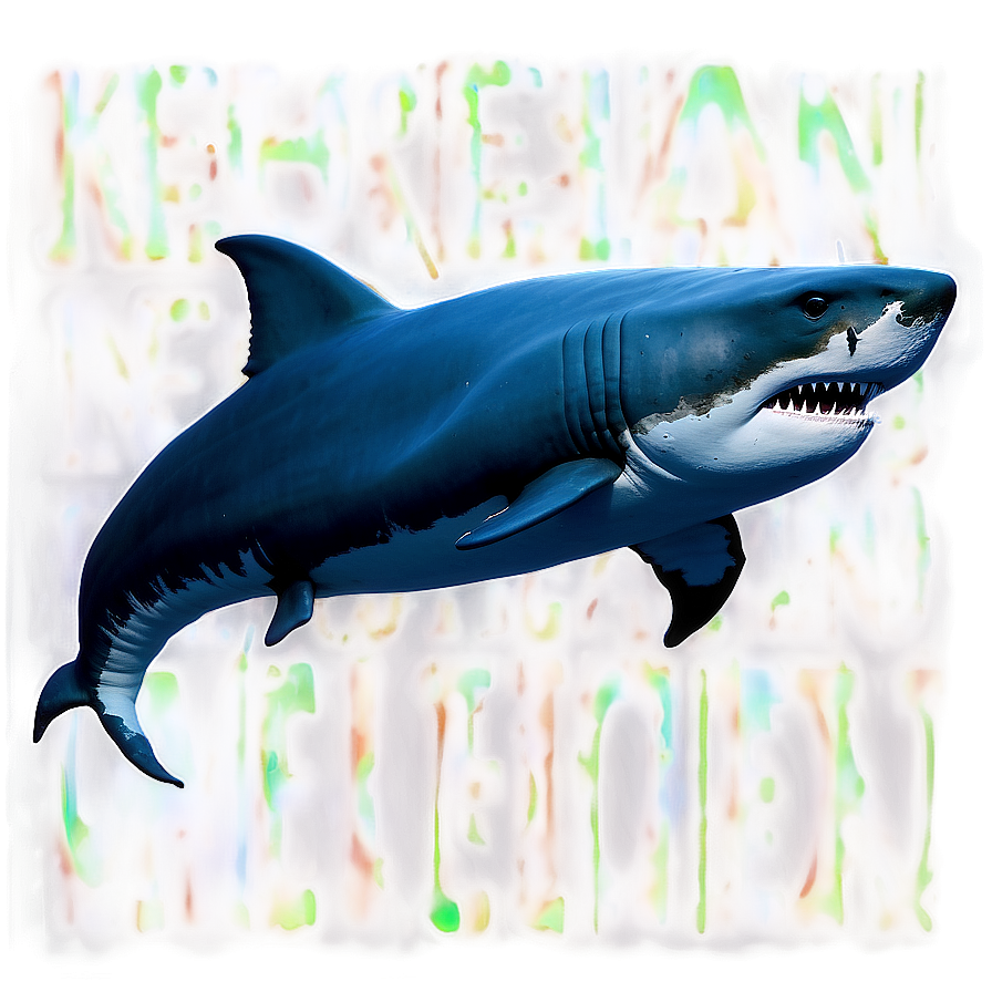 Megalodon In Ocean Background Png Gin PNG image