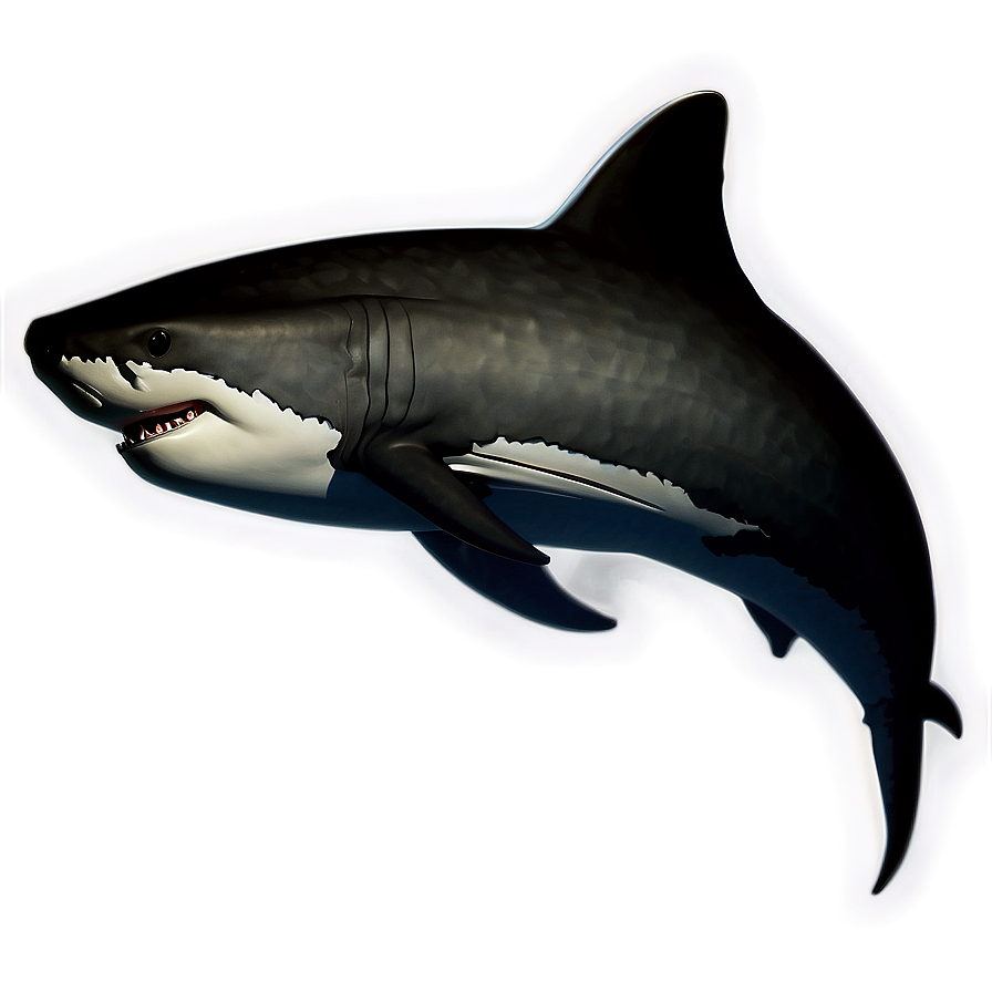 Megalodon Swimming Silhouette Png Oay PNG image