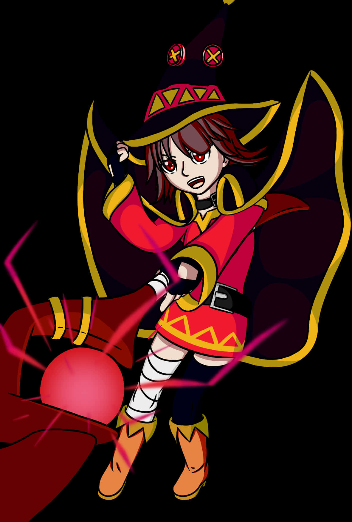 Megumin Anime Character Art PNG image