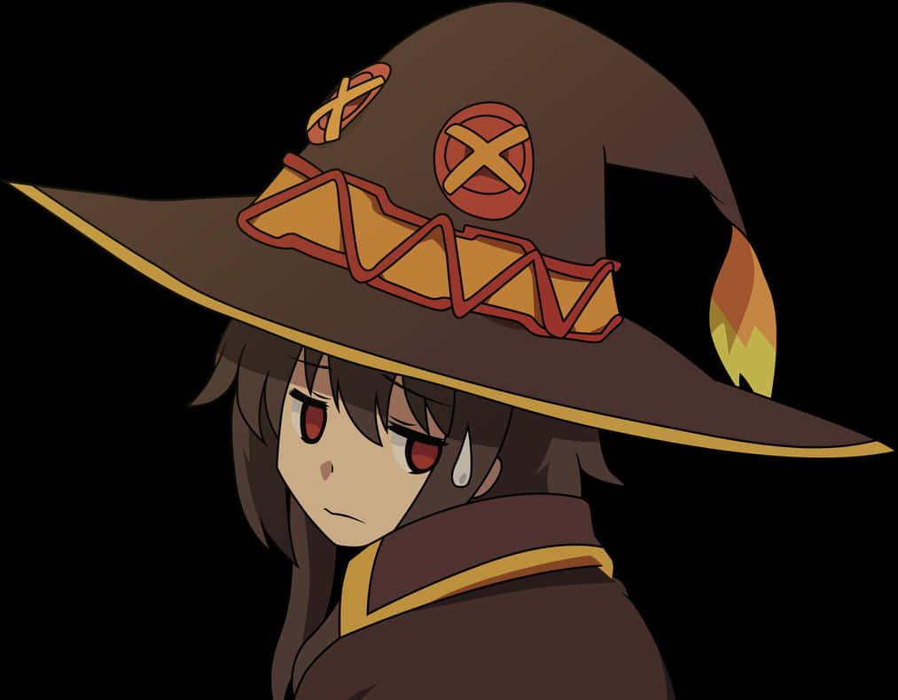 Megumin Anime Character Portrait PNG image