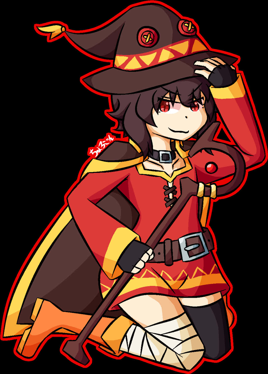 Megumin Anime Character Pose PNG image