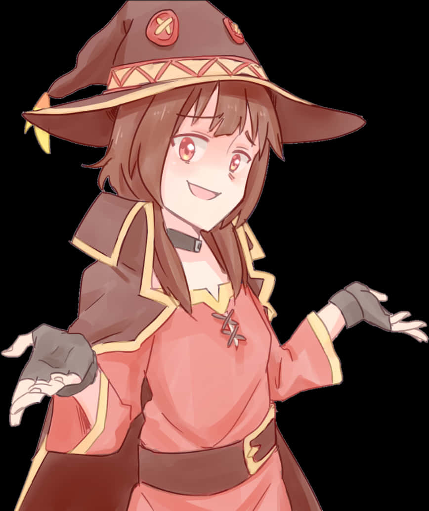 Megumin Anime Character Smile PNG image