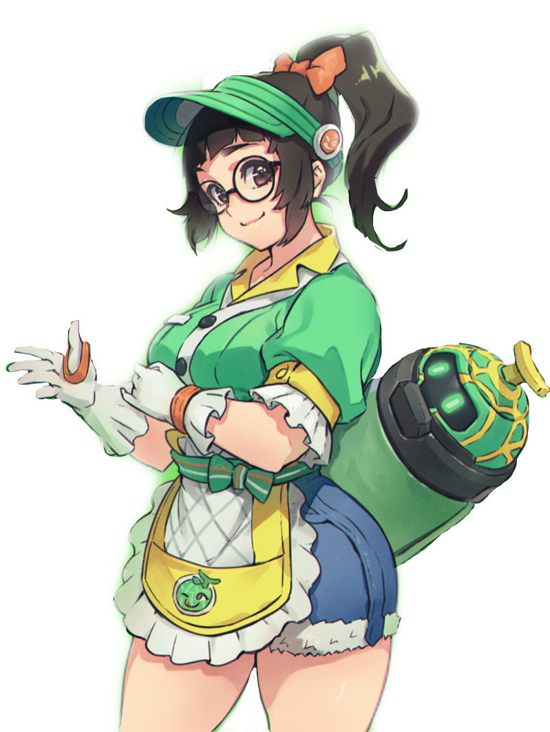 Mei Overwatch Green Outfit PNG image