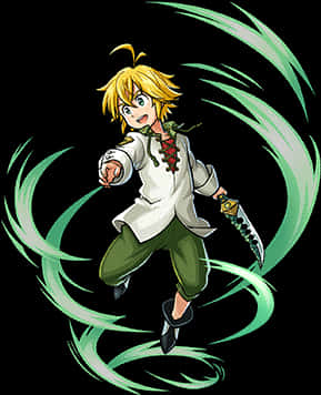 Meliodas_ Anime_ Character_ Action_ Pose PNG image