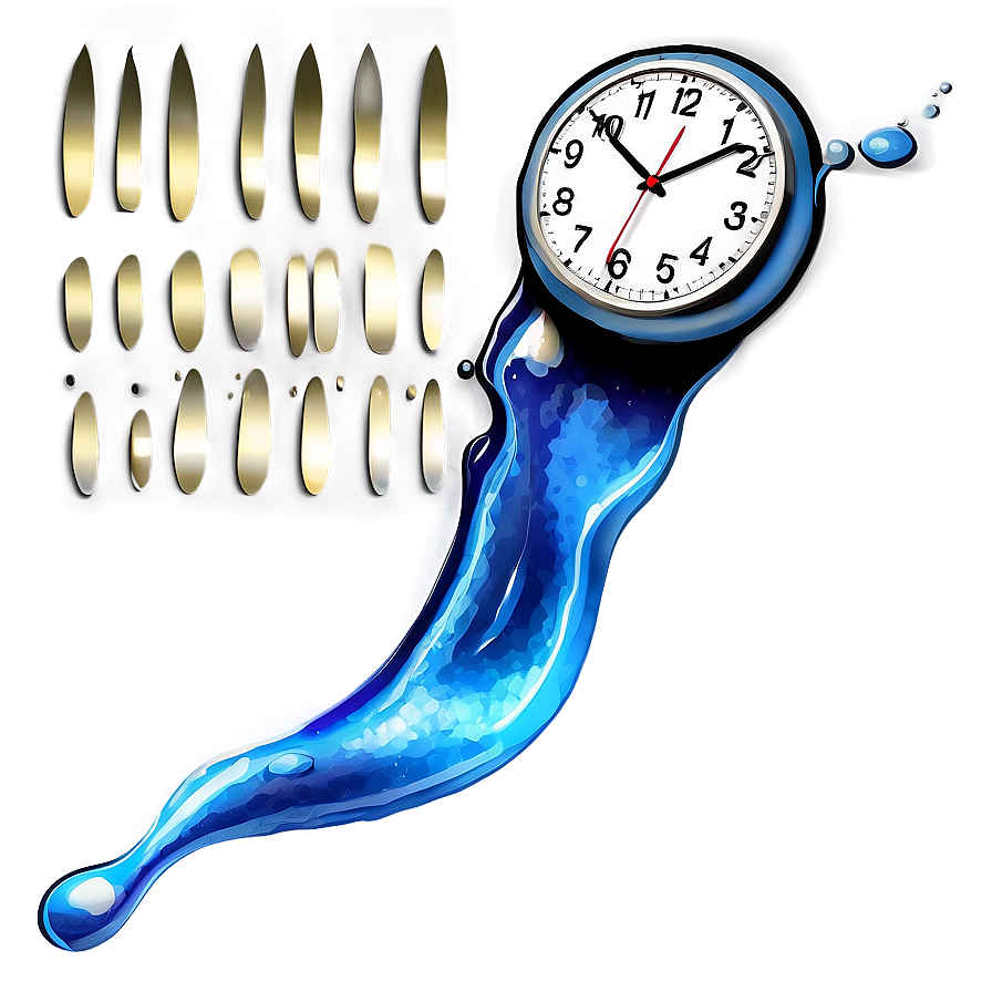 Melting Clock In Space Png Nqr PNG image