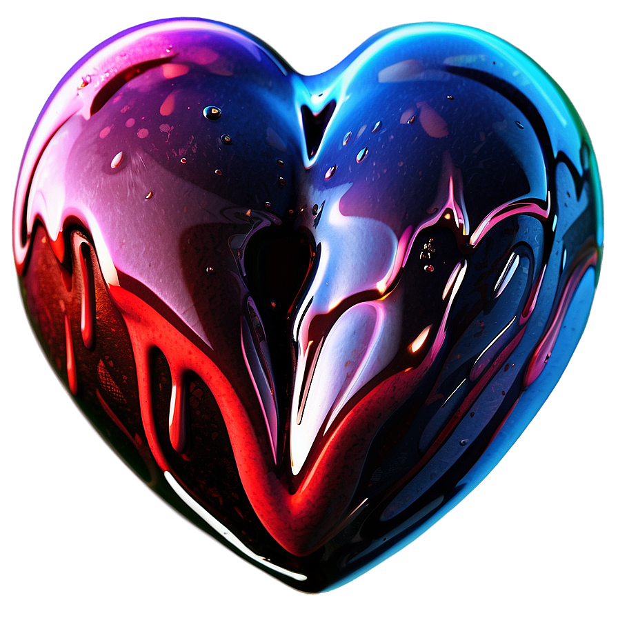 Melting Heart Clipart Surreal Png 05252024 PNG image