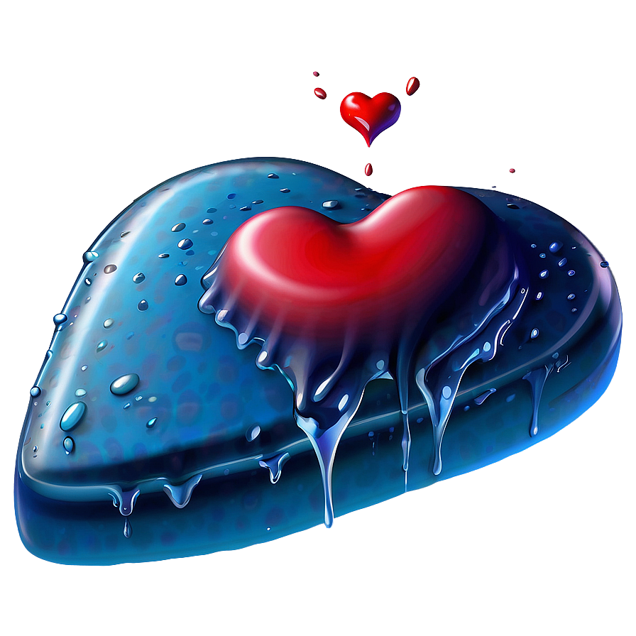 Melting Heart Clipart Surreal Png 05252024 PNG image