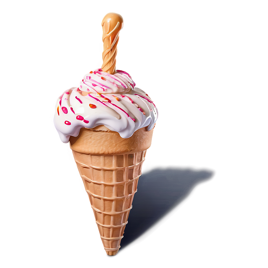 Melting Ice Cream Cone Png 67 PNG image