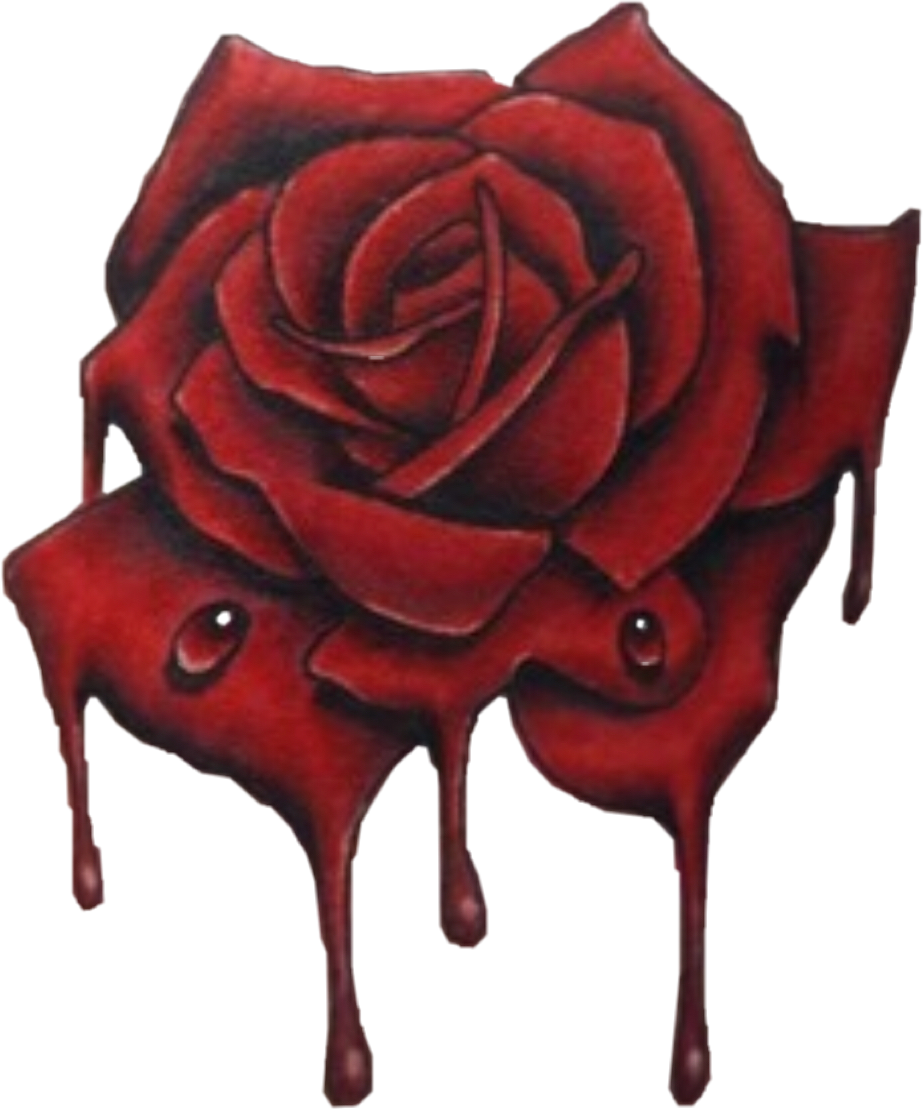 Melting Rose Tattoo Design PNG image