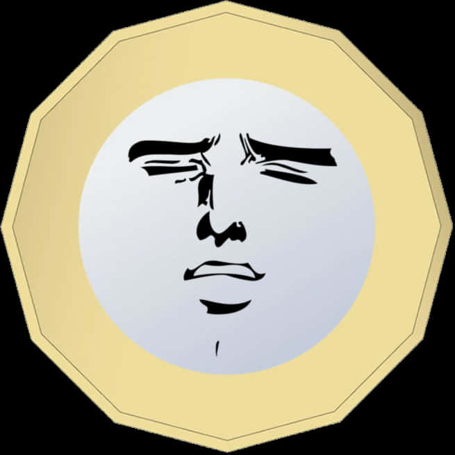 Meme Face Octagon Background PNG image