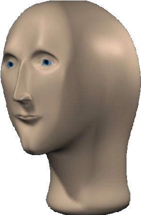 Meme_ Man_3 D_ Model PNG image