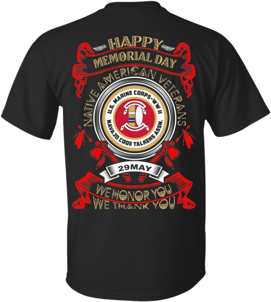 Memorial Day Tributeto Native American Veterans T Shirt PNG image