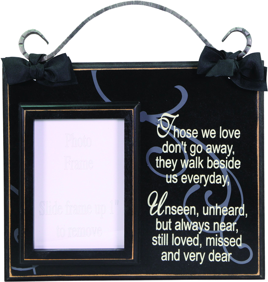 Memorial Photo Framewith Loving Quote PNG image