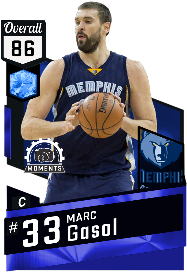 Memphis Basketball Player Marc Gasol86 Overall PNG image