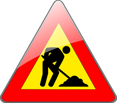 Men At Work Sign Graphic PNG image